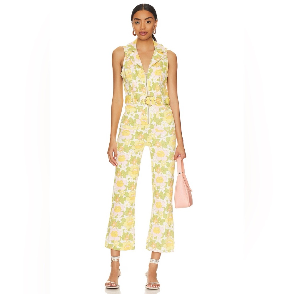 Show Me Your MuMu Floral Jumpsuit in Yellow and White